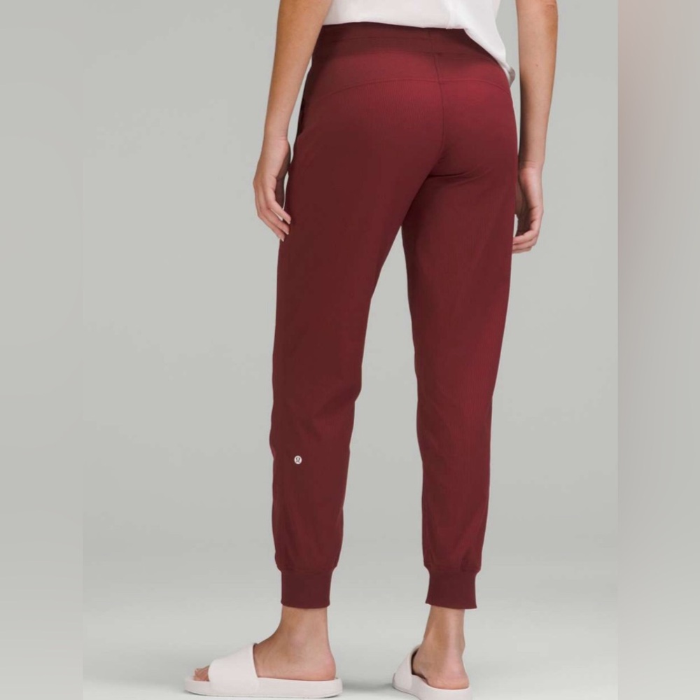 Lululemon Dance Studio Mid-Rise Jogger Red Merlot unlined full length dark red